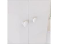 Quarto de Bebê Completo com Guarda-roupa Berço e Cômoda Henn Labirinto Branco - 9