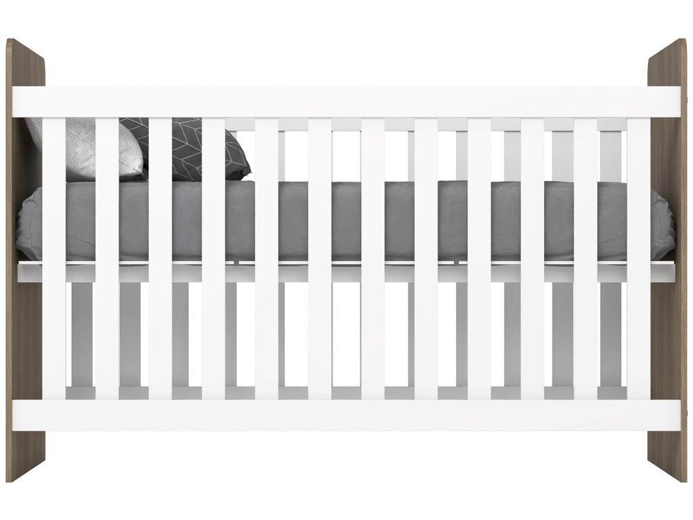 Quarto de Bebê Completo com Guarda-roupa Berço e Cômoda Henn Labirinto Rústico e Branco - 4