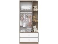 Quarto de Bebê Completo com Guarda-roupa Berço e Cômoda Henn Labirinto Rústico e Branco - 7