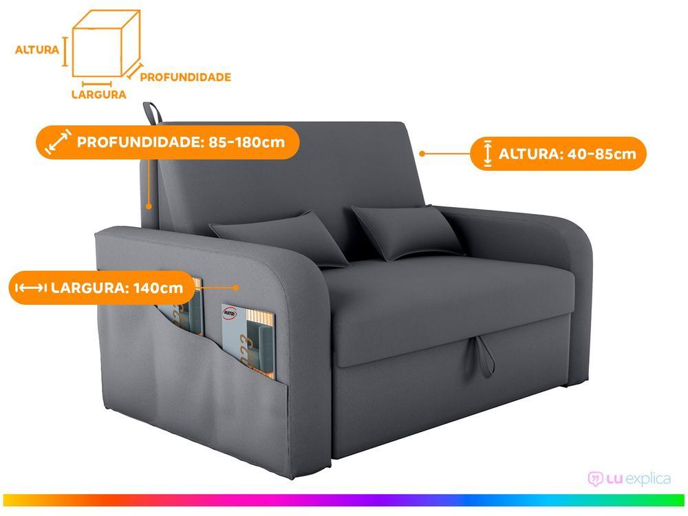 Sofá-cama 2 Lugares Casal Veludo Matrix Lady Dai - 3