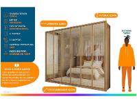 Guarda-roupa Casal 6 Portas 6 Gavetas Caemmun Reflex - 2