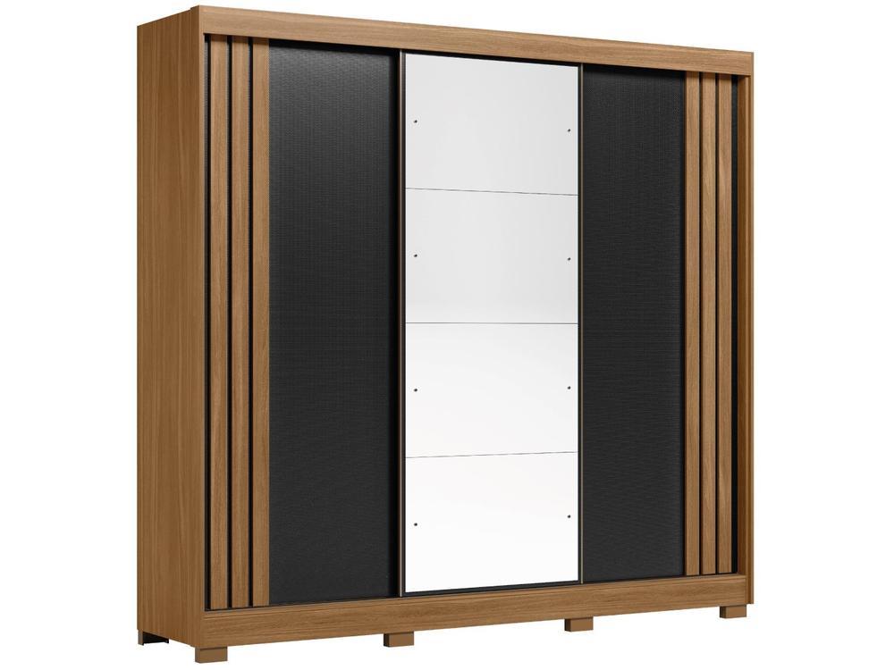 Guarda-roupa Casal com Espelho 3 Portas de Correr 6 Gavetas Demóbile Lille - 8