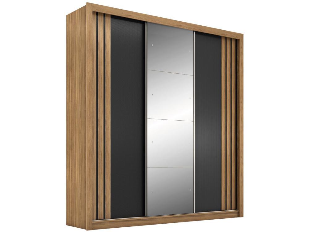 Guarda-roupa Casal com Espelho 3 Portas de Correr 2 Gavetas Demóbile Cannes - 7