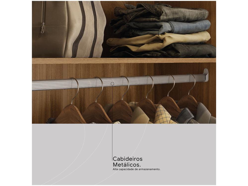 Guarda-roupa Casal com Espelho 3 Portas de Correr 2 Gavetas Demóbile Cannes - 10