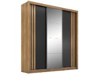 Guarda-roupa Casal com Espelho 3 Portas de Correr 2 Gavetas Demóbile Cannes - 7