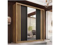 Guarda-roupa Casal com Espelho 3 Portas de Correr 2 Gavetas Demóbile Cannes - 6