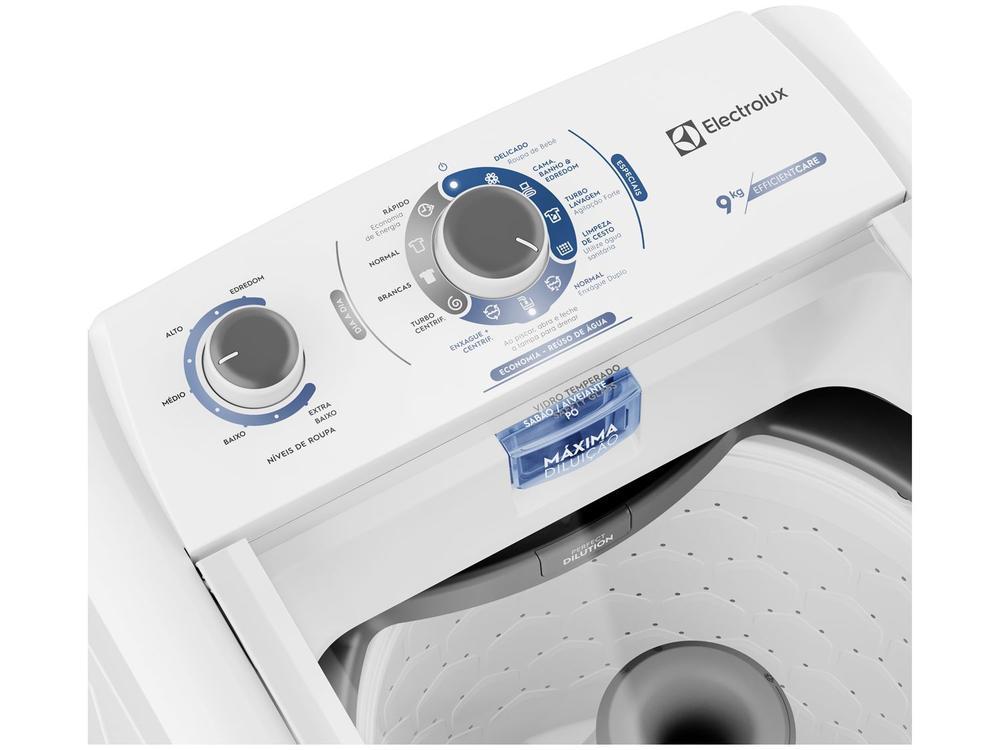 Lavadora de Roupas Electrolux 9kg 10 Programas de Lavagem Branco Efficient Care LED09 - 8