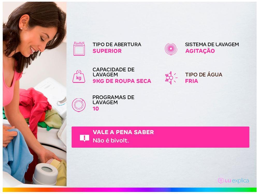 Lavadora de Roupas Electrolux 9kg 10 Programas de Lavagem Branco Efficient Care LED09 - 2