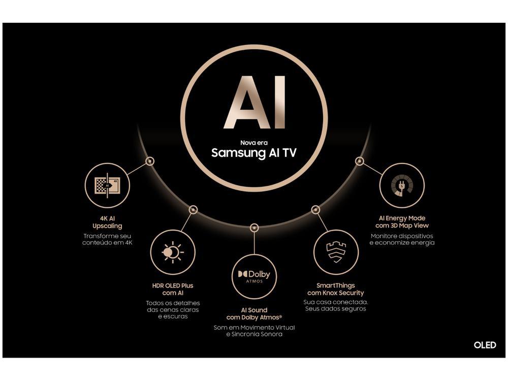 Smart TV 55" 4K OLED Samsung 55S90DA 144Hz Wi-Fi Bluetooth com Alexa 4 HDMI 2 USB - 4