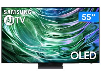 Smart TV 55" 4K OLED Samsung 55S90DA 144Hz Wi-Fi Bluetooth com Alexa 4 HDMI 2 USB