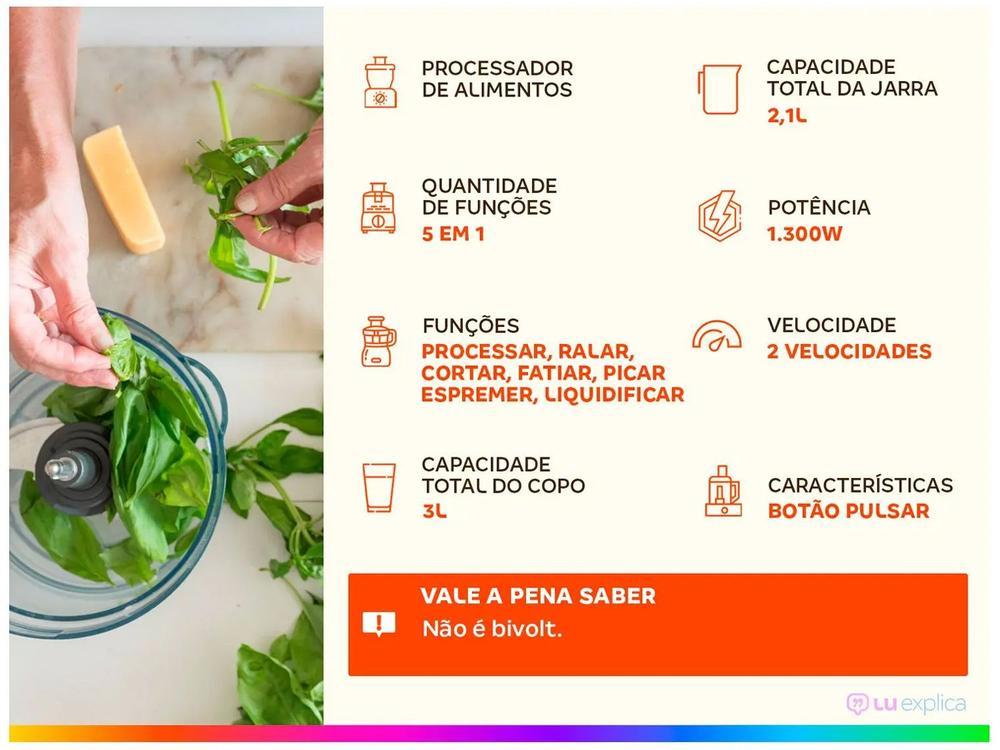 Processador de Alimentos Britânia 1300W Preto BMP2000 5 em 1 - 2