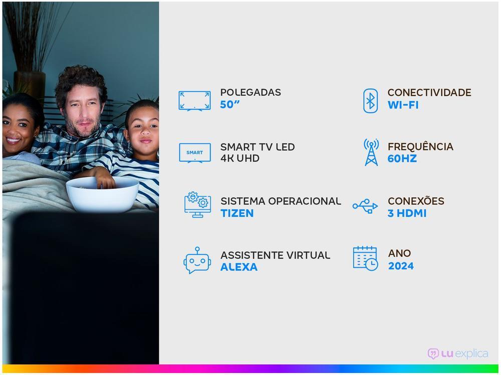 Smart TV 50” 4K UHD LED Samsung 50DU7700 - 2