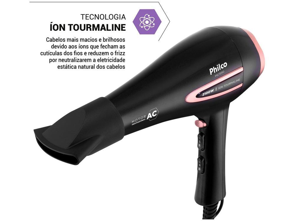 Secador de Cabelo Philco Tourmaline Íon Preto 2100W 2 Velocidades PSA3250 - 11