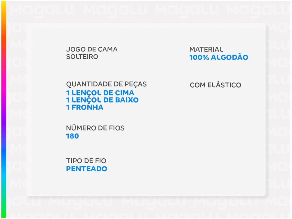 Jogo de Cama Solteiro 100% Algodão Buddemeyer 180 Fios Basic Percalle Bege 3 Peças - 2