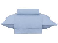 Jogo de Cama Solteiro 100% Algodão Buddemeyer 180 Fios Basic Percalle Azul 3 Peças - 1