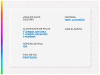 Jogo de Cama Solteiro 100% Algodão Buddemeyer 180 Fios Basic Percalle Azul 3 Peças - 2