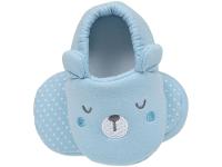Pantufa Infantil de Algodão Sapatilha Urso Azul Antiderrapante - 5