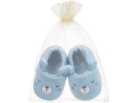 Pantufa Infantil de Algodão Sapatilha Urso Azul Antiderrapante - 6