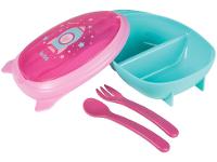 Kit Refeição Infantil Buba Foguete 3 Peças Rosa - 1