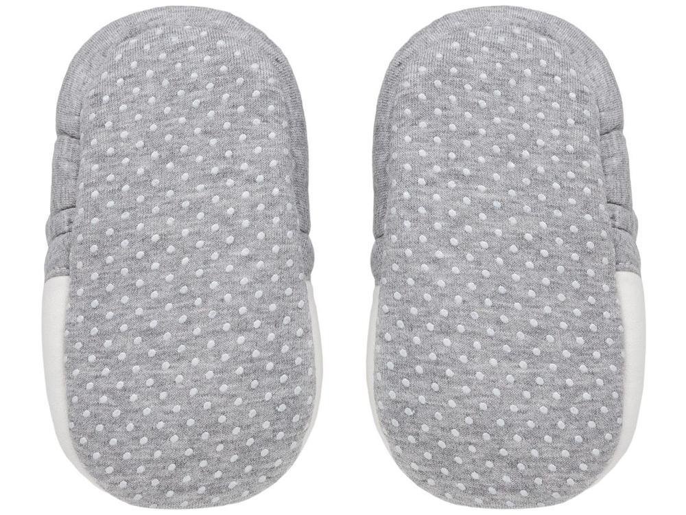 Pantufa Infantil de Algodão Sapatilha Raposa Cinza Antiderrapante - 4