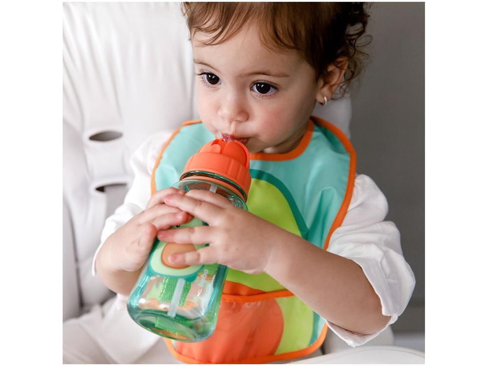 Garrafa Infantil 350ml com Canudo Buba Frutti Avocado Laranja - 7