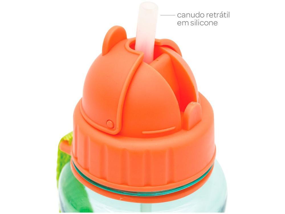 Garrafa Infantil 350ml com Canudo Buba Frutti Avocado Laranja - 3