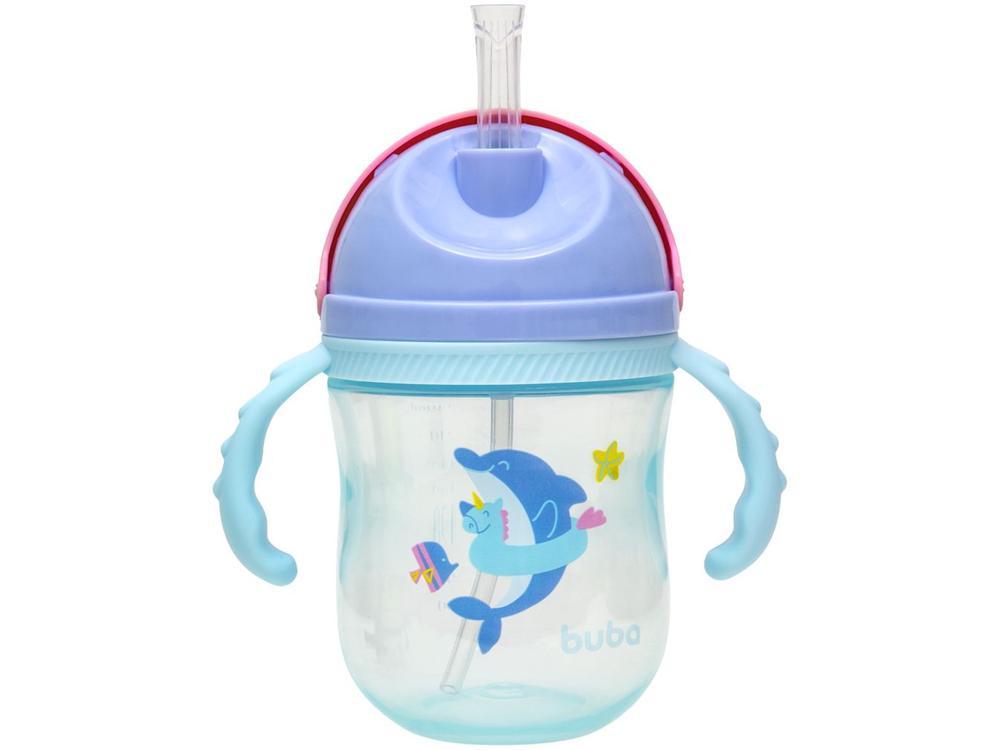 Copo Infantil com Alça e Canudo 240ml Buba Baleia - 1