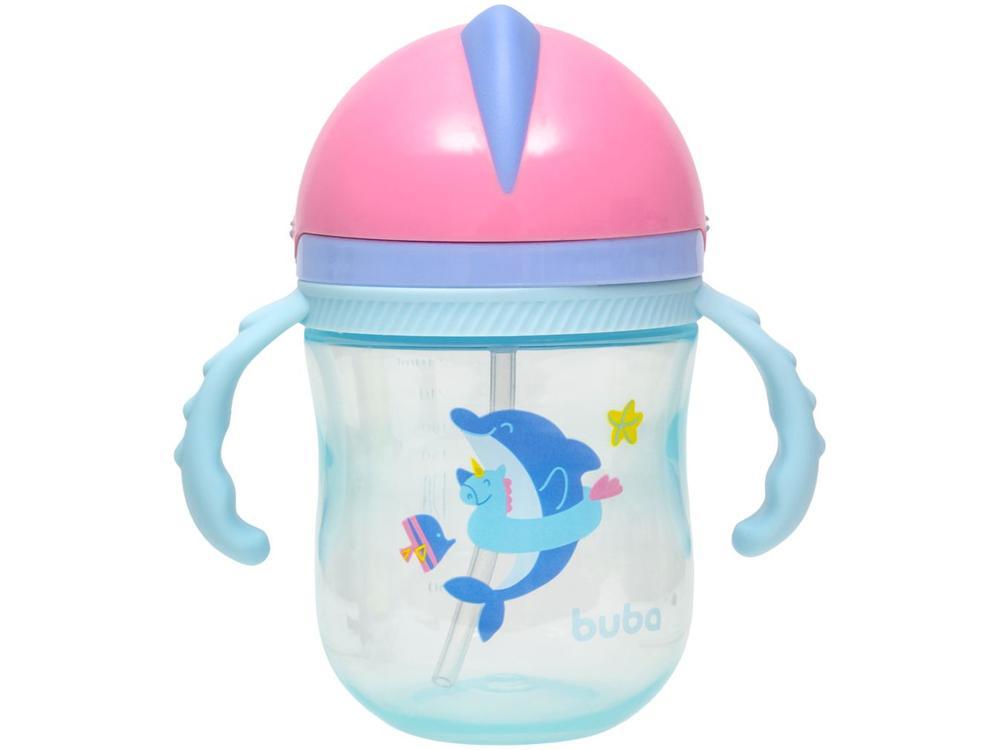 Copo Infantil com Alça e Canudo 240ml Buba Baleia - 2