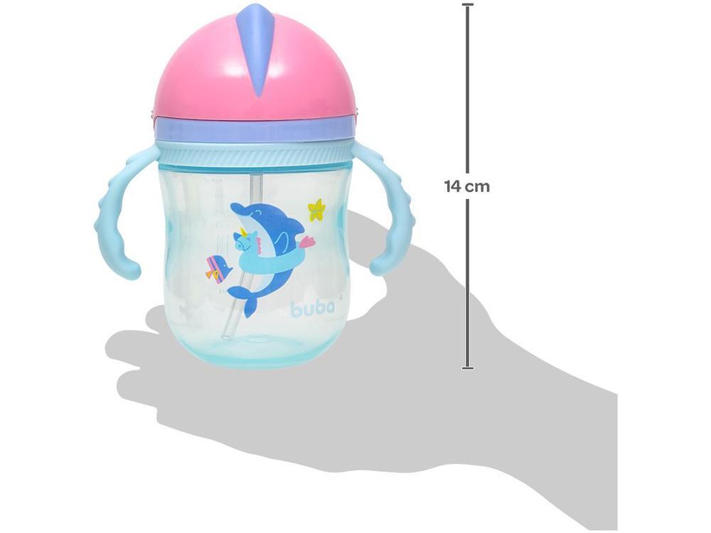 Copo Infantil com Alça e Canudo 240ml Buba Baleia - 8