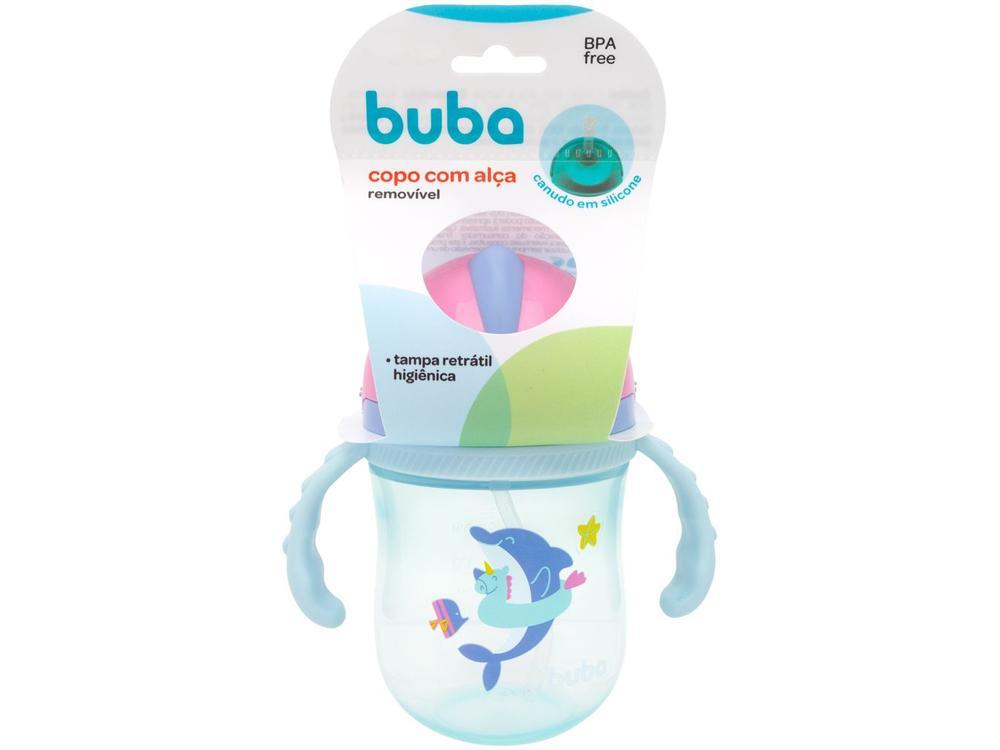 Copo Infantil com Alça e Canudo 240ml Buba Baleia - 9