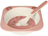 Kit Refeição Infantil Buba Oncinha 5 Peças Rosa - 2