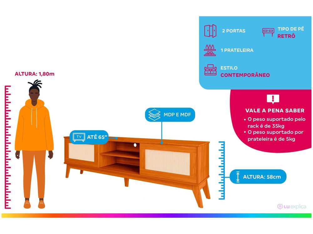 Rack para TV até 65" 2 Portas EDN Móveis Andros - 2