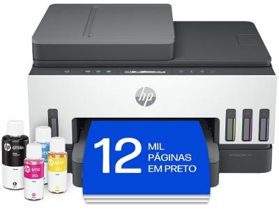 Impressora Multifuncional HP Smart Tank 754 Wi-Fi Tanque de tinta Colorida Duplex USB