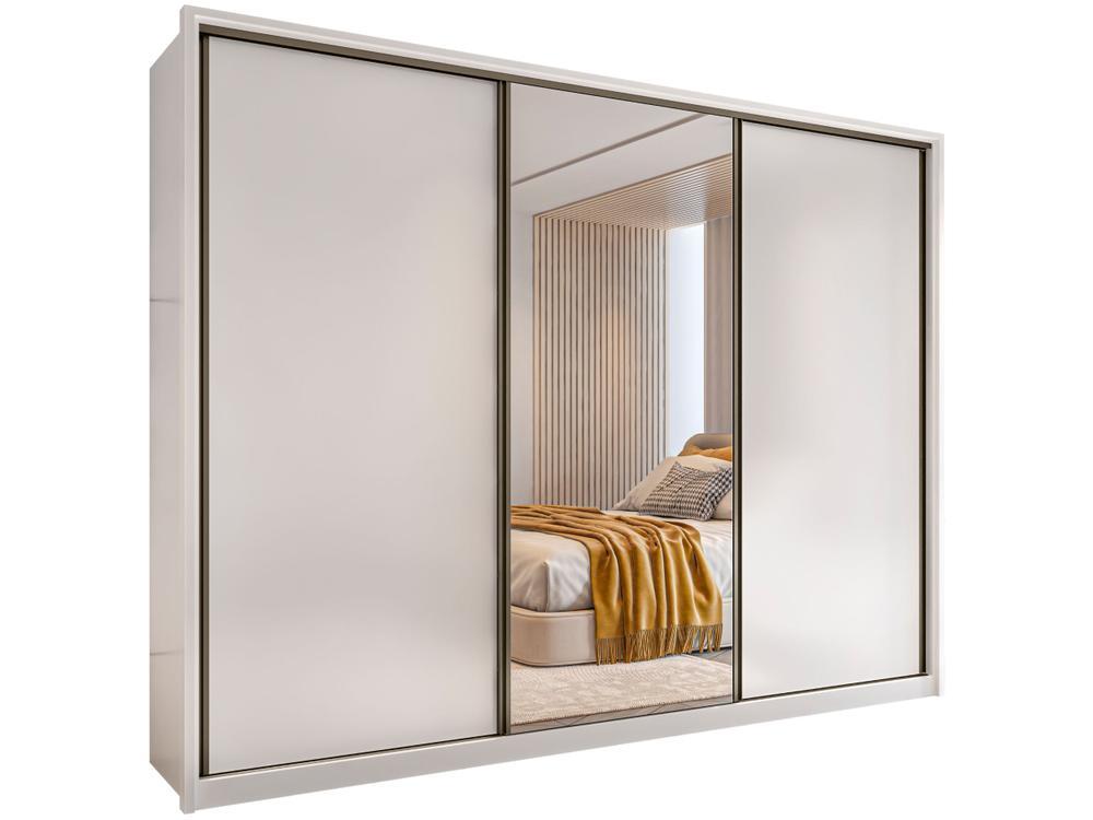 Guarda-roupa Casal com Espelho 3 Portas 6 Gavetas Caemmun Spazio - 1