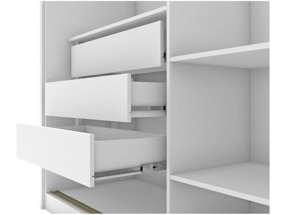 Guarda-roupa Casal com Espelho 3 Portas 6 Gavetas Caemmun Spazio - 7