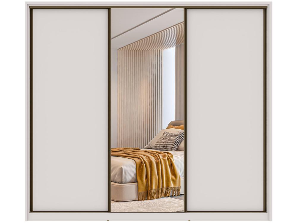 Guarda-roupa Casal com Espelho 3 Portas 6 Gavetas Caemmun Spazio - 9