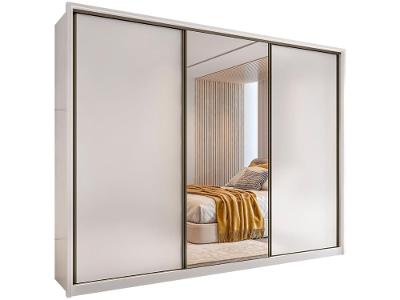 Guarda-roupa Casal com Espelho 3 Portas 6 Gavetas Caemmun Spazio