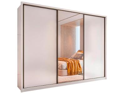 Guarda-roupa Casal com Espelho 3 Portas 6 Gavetas Caemmun Spazio