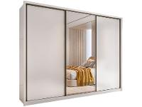 Guarda-roupa Casal com Espelho 3 Portas 6 Gavetas Caemmun Spazio - 1