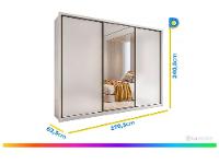 Guarda-roupa Casal com Espelho 3 Portas 6 Gavetas Caemmun Spazio - 3