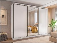 Guarda-roupa Casal com Espelho 3 Portas 6 Gavetas Caemmun Spazio