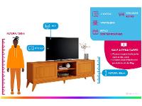 Rack para TV até 65" 2 Portas EDN Móveis King - 2