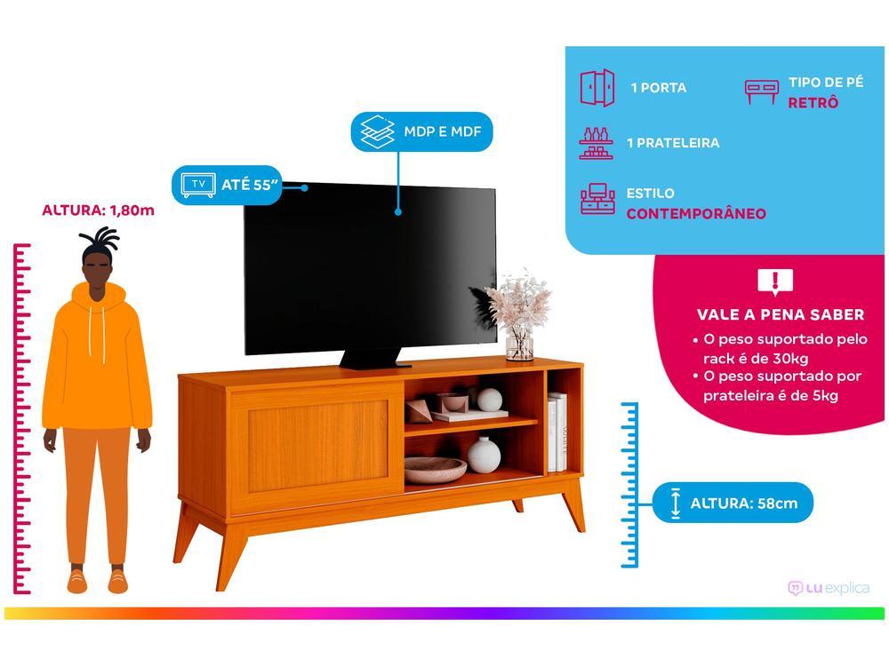Rack para TV até 55" 1 Porta EDN Móveis Aruba - 2