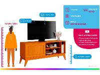 Rack para TV até 55" 1 Porta EDN Móveis Aruba - 2