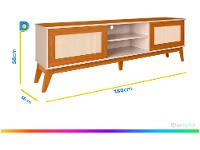 Rack para TV até 65" 2 Portas EDN Móveis Andros - 4