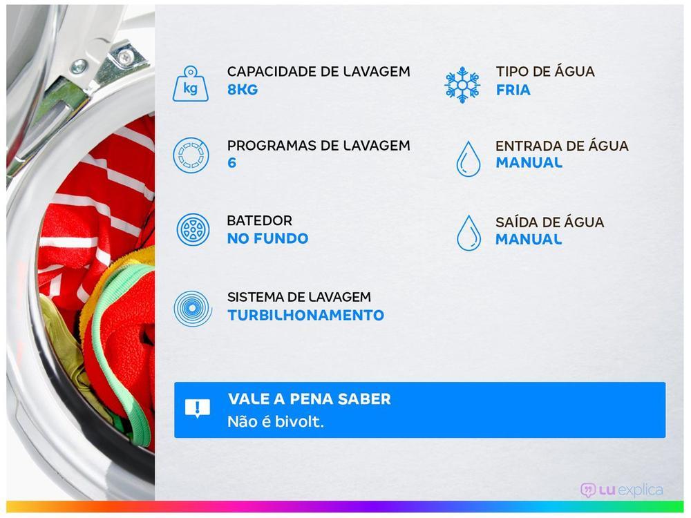 Tanquinho de Lavar Roupas Suggar 8Kg Neo LE8001BR - 11