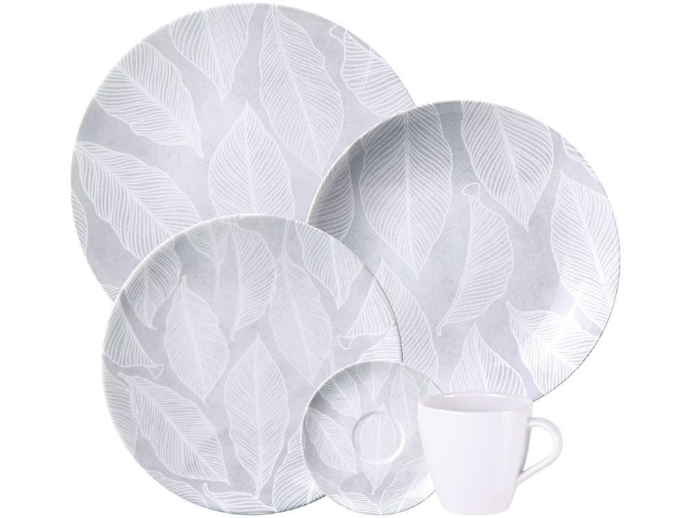 Aparelho de Jantar e Cappuccino 20 Peças Tramontina Redondo de Porcelana Cinza Arbo 96589038 - 11