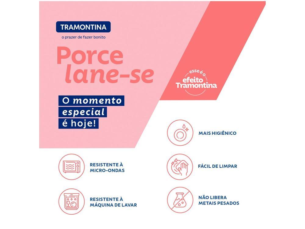 Aparelho de Jantar e Cappuccino 20 Peças Tramontina Redondo de Porcelana Cinza Arbo 96589038 - 14