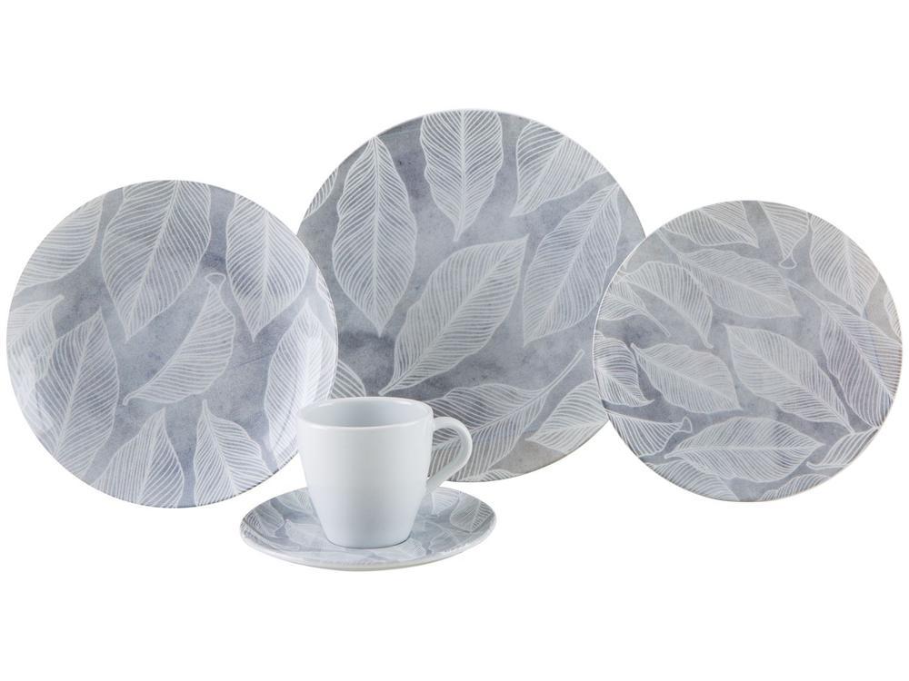 Aparelho de Jantar e Cappuccino 20 Peças Tramontina Redondo de Porcelana Cinza Arbo 96589038 - 5
