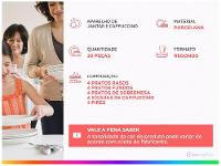 Aparelho de Jantar e Cappuccino 20 Peças Tramontina Redondo de Porcelana Cinza Arbo 96589038 - 2